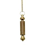 Amazing Gemstone Ibrahim Karim Universal Pendulum Healing Metal Pendulums for Divination, BG16 Gold 16 ISIS Rings Steel Copper Pendulum High Energy Pendulo de Bronce Pendulos de Mesa MP33