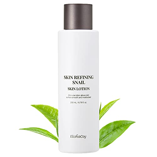 Elishacoy Skin Refining Snail Skin Lotion 6.7 Fl. Oz. (200Ml) - Korean Skin Care Snail Repair Facial Moisturizing Emulsion, Soft And Fresh Hydrating Without Sticky #TOP7