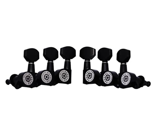 Eddaray Guitar Machine Heads (3R + 3L) – 1:15 Gear Ratio Sealed Tuning Key Pegs Tuners Set with