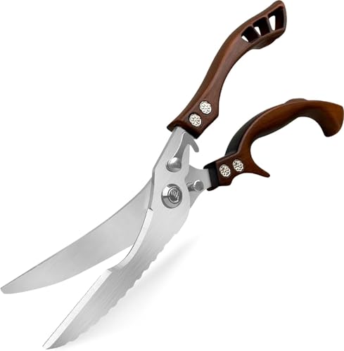 LUPOGRIGIO Kitchen Scissors, Poultry Shears Heavy Duty, Stainless Steel Kitchen Scissors for Turkey, Chicken, Thanksgiving, Christmas Day