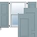 Ekena Millwork RW101RP18X84SBH Two Equal Raised Panel Exterior Wood Shutters, 18"W x 84"H, Peaceful Blue