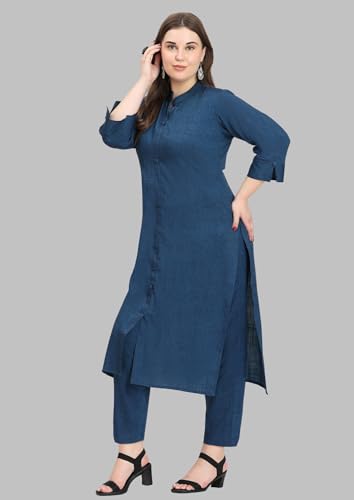Image of SINDOORI Collar Kurta for Women Solid Colour S to 6XL Plus Size Kurta for Women