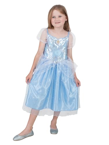 Rubie's Cinderella Sparkle Deluxe Costume for Kids - Disney Cinderella - Medium (6-8 Yrs)