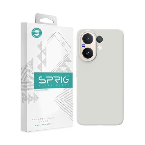 Image of SPRIG Compatible with Vivo V60 Premium SilkTone Back Cover Drop Tested Shock Proof Mobile Case for Men, Women, Boys and Girls with Camera Protection (Light Grey)