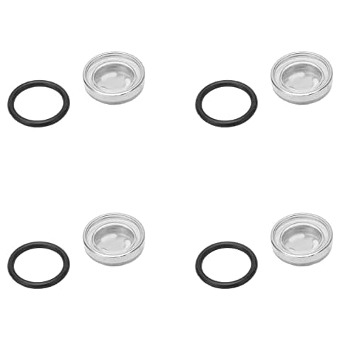 Akozon 4 Pcs Brake Master Cylinder Reservoir Sight Gasket Set Cylinder Reservoir Sight Glass Lens Gasket Kit Motorcycle Accessory for Scooter ATV Dirt Bike Cover
