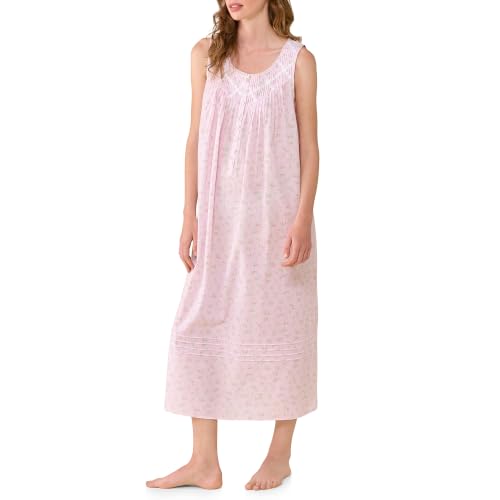 Image of Eileen West Sleepwear & Loungewear for Women - Poetic Woven Lawn Collection - 100% Cotton Lightweight Sleeveless Nightgown