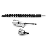 Corintian Bohrer Adapter Set 90° und 105° Winkel Adapter Flexibel Verlängerung für Schraubendreher und Akkuschrauber, geeignet für Sechskant Bits