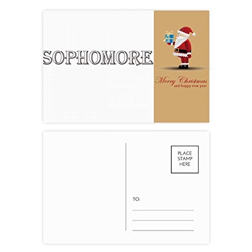 Cartes postales Père Noël haut de gamme Black Words, lot de 20