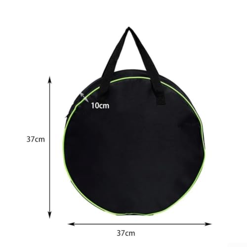 Organiseur de câble de charge EV imperméable en tissu Oxford cylindrique pour accessoires de véhicule électrique, outils, trousse de transport portable, noir et vert (37 x 10 cm, style vert) – vue 2