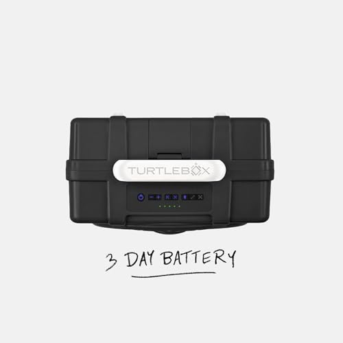 Image of Turtlebox Original Gen 3: Portable Outdoor Bluetooth Speaker - Ultra-Loud (120dB), Waterproof (IP67), Rugged, Impact-Resistant, 3-Day Battery | Party Mode: Unlimited Pairing Stereo, Gray /White