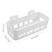 CAXUSD 1set Punch Bathroom Hanging Storage Mounted Holder for Shampoo Soap and Kitchen Tools and Removable Organizer for Bathroom Kitchen Bedroom White Rectangular Design