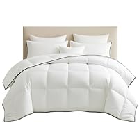 Royal Comfort Quilt Duvet Blanket Bamboo Blend 350GSM All Seasons Breathable (White, Double)