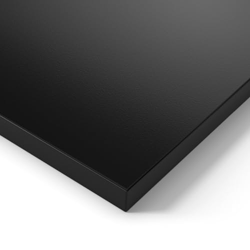 Ergotopia® Tischplatte Schwarz 120 cm, robuste Schreibtischplatte ideal für höhenverstellbare Schreibtische - Holzplatte gefertigt in Deutschland - 25 mm Bürotischplatte