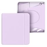 GIOPUEY Hülle für Tolino Vision Color/Vision 6, 360 Grad Drehbare Abnehmbares Magnetisches Design, Verstellbare Standabdeckung, Transparente Rückseite - Purple