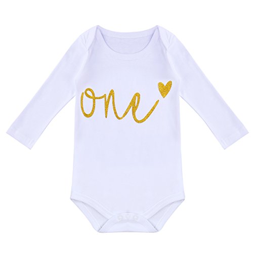 Itâ€S My First 1St Birthday Outfit Baby Girls Long Sleeve Romper + Ruffle Tulle Skirt + Sequin Bowknot Headband Shiny Party Princess Dresses For Cake Smash Photo Fall Clothes Pink 1 Year #TOP1