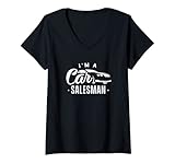 Damen Ich bin ein Auto-Verkäufer Verkäufer gebrauchte Autos Automobile T-Shirt mit V-Ausschnitt