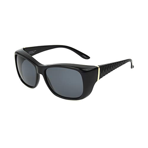 Dioptics Women's Solar Shield-Molly Rectangular Fits Over Sunglasses