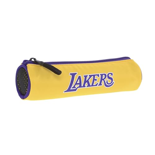 NBA – Mini Estuche Oficial de la NBA, Ligero y Compacto, con práctico Cierre de Cremallera, Ideal para bolígrafos, lápices y papelería, 20 x 6 x 6 cm