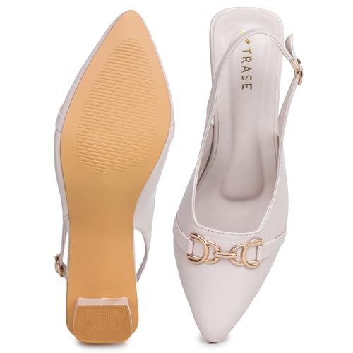 Image of TRASE Block Heels Sandals for Women, Flashy-I Stylish & Comfortable Footwear
