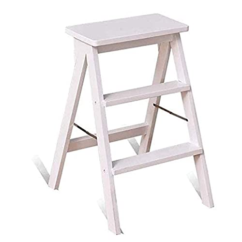 Échelle pliante en bois créative et tabouret de salon chaleureux - 2