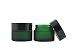 TOPWEL 30ML(1 OZ) Green Glass Empty Refillable Cosmetic Cream Jar Pot Bottle Container (2pcs)
