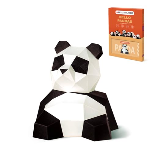 ORIGAMIPLANET ���̐܂莆�y�[�p�[�N���t�g�L�b�g-Panda Lanlan�A�e�B�[������l�̂��߂̊y����DIY�v���J�b�g3D�p���_�y�[�p�[�A�[�g���f���A�{�I�̑����̂��߂̊ȒP�Ȏ��蓮���t�B�M���A�����M�t�g�Z�b�g