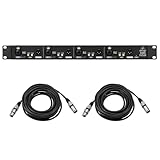 Behringer ULTRA-DI PRO DI4800A Professional 4-Channel Active DI-Box, Bundle with 2x 25' Value Series XLR Male to Female Microphone Cable