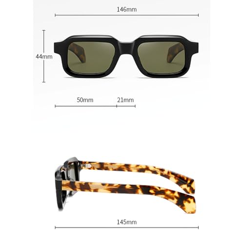 Retro Square Women Polarized Sunglasses Fashion Acetate Eyewear Men Punk Shades Ladies Rectangle Sun Glasses4