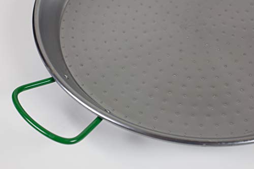 BelleVie Spanish Carbon Steel Paella Pan Diameter 18 1/2 in X Height 2 in