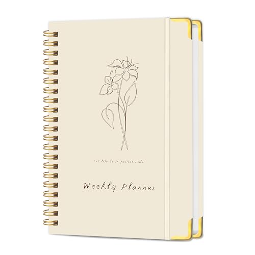 Undated Weekly Planner Hardcover, A5 Habit Tracker Journal