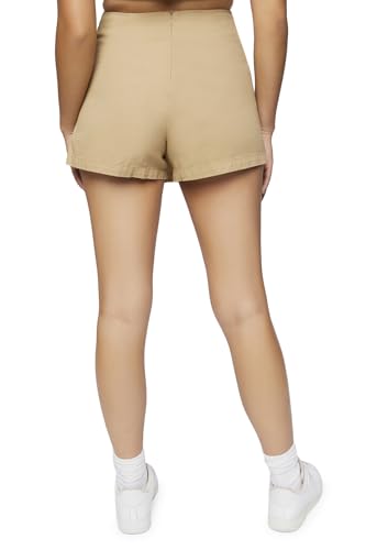 Forever 21 Saia feminina de cambraia de cintura alta, Casca de pinheiro, G