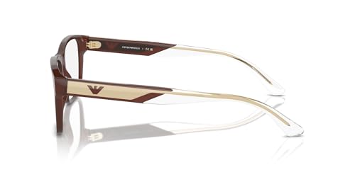 Image of Emporio Armani mens Ea3239f Low Bridge Fit Rectangular Prescription Eyewear Frames