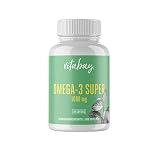 Vitabay Omega 3 | 240 Softgels mit je 1000mg Fischöl | Mit EPA und DHA | Hoher Reinheitsgrad & aus nachhaltigem Fischfang