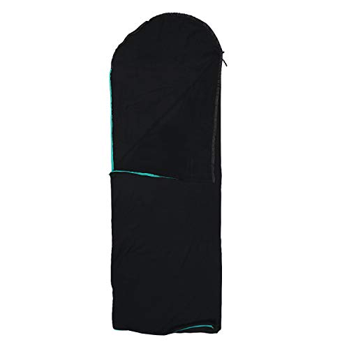 Fe Active Sleeping Bag Fleece Liner - Sleeping Bag Liner With Drawstring Hood & Dual Slider Zipper Cold Weather Camping Blanket Sleeping Sack For Camping Bed Travel Gear | Designed In California, Usa #TOP6