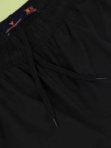 Image of TECHNOSPORT Men's Colorblock Slim Fit Sports Joggers TECHNOLITE Lightweight Active Track Pants Quick Dry Stretch Gym Running Training Fitness Activewear