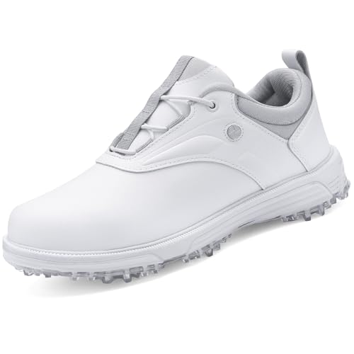 Image of ULTIANT Mens Golf Shoes Waterproof Fixed Spikeless Sole Comfortable Outdoor Sport Shoes Size7.5-13