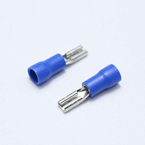 50pcs 2.8mm Crimp Terminal 2.8 Female Pre-Insulated Electrical Connectors for 16AWG - 14AWG Wire /1.5-2.5mm2 Cable IMax=15A VUQLDHAYZ