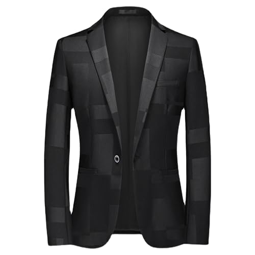 Men's Formal Business Blazers Printed Casual Suit Jacket Work-Ready Banquet-Appropriate Sport Coat