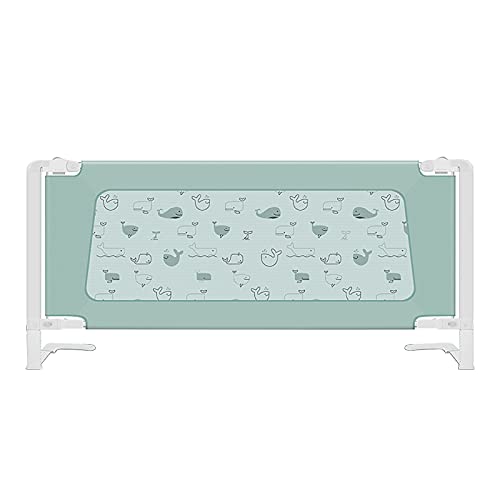 Shuai- Barandilla De Cama Riel Lateral De Seguridad Plegable Portátil con Hebilla Bloqueable para Viajes De Niños Y Uso Doméstico Fácil De Limpiar Verde(Size:Length 220cm) Cover