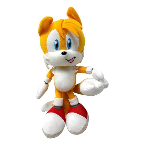Image of KeenKid Sonick The Hedgehog Soft Plush Toy - Blue Sonick, Super Sonick, Knuckles and Tails Sonick Toys for Boys, Girls, & Kids (Tailz)