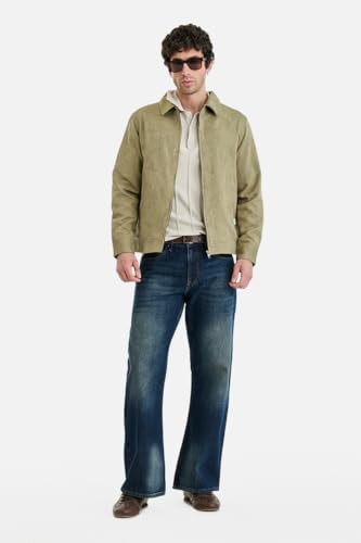 Image of SNITCH Men Casual Jacket | Regular Fit Textured Pattern With Lapel Collar & Full Sleeve | Polyester Blend Zip Closure For Everyday Street Style & Layering