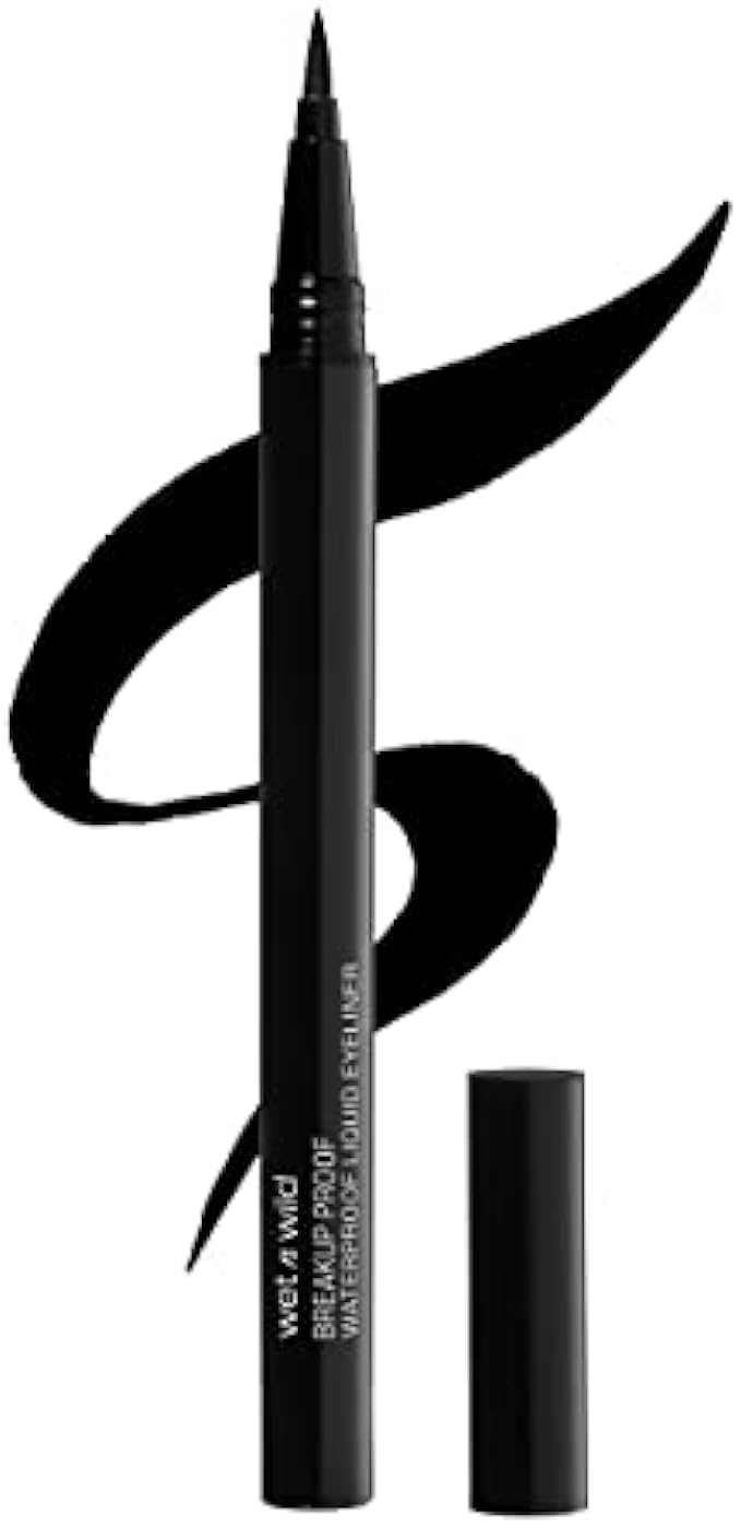 Wet n Wild Mega Last Breakup Proof Liquid Waterproof Eyeliner Brush Tip Pen | Quick Drying | Smudge Resistant| Long Lasting 16 Hour Wear| Precise Ultra Fine | Black