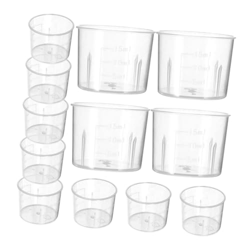 HEALLILY 100pcs Small Measuring Cups with Scale 15ml Graduated Lab Equipment for Accurate Measuring Ideal for Cooking Baking and Scientific Experiments