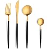 Cutipol Goa Gold Matte Flatware 24 Pcs Cutlery Set Stainless Steel NEW