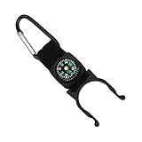 Anillo portabotellas de agua, clips para botellas de agua, portabotellas de agua portátil con brújula para mochila, clip para colgar botellas para montañismo, viajes