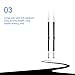200x Ballpoint Pen Refills Blue and Black Retractable Pen Refills 1.0mm Replacement Pen Refills School Supplies