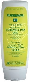 Eudermol 8 - Whole-Body Emulsion for Extremely Dry Skin - With 8% Urea, Vegetable Glycerin, Lactic Acid, Allantoin & Beeswax- Perfume-Free - 200ml by Thalloderma