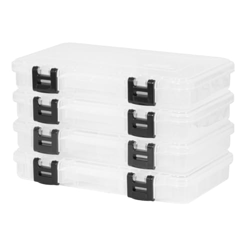 Image of Plano ProLatch 3650 Stowaway Tackle Box | 4-Pack, Clear