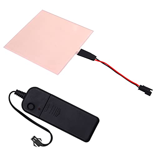 Image of Electroluminescent Panels, EL Panels light, EL Sheets 10 cm x 10 cm (3.93 inch x 3.93 inch) ON /Slow Flash /Fast Flash,4Pack (4, White, 10cm*10cm)
