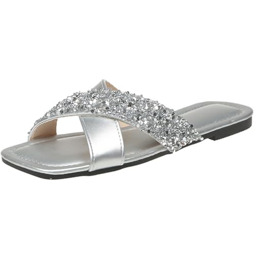 Women's Flat Sandals Comfortable Open Toe Sandal Fashion Slides Comfort Leather Slippers for Summer